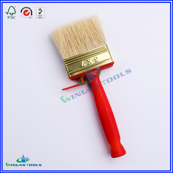 white bristle wall paint brush