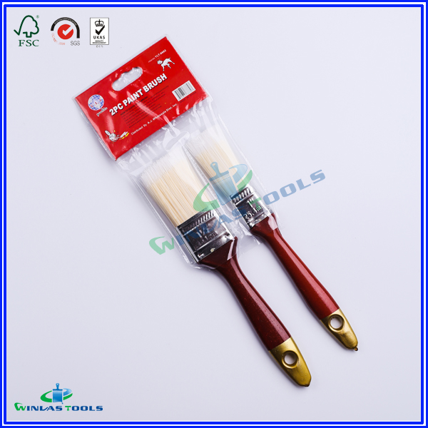 2pcs plastic handle paint brush sets