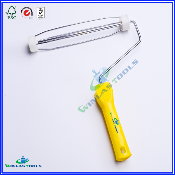 Cage handle paint roller frame