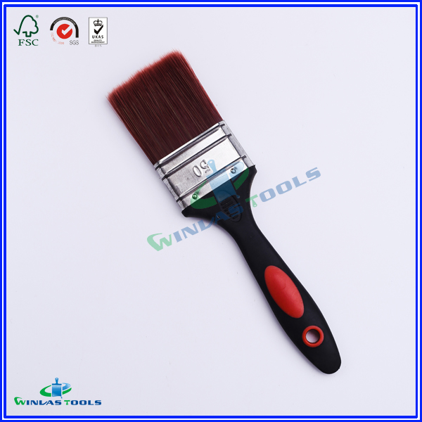 Rubber handle paint brush